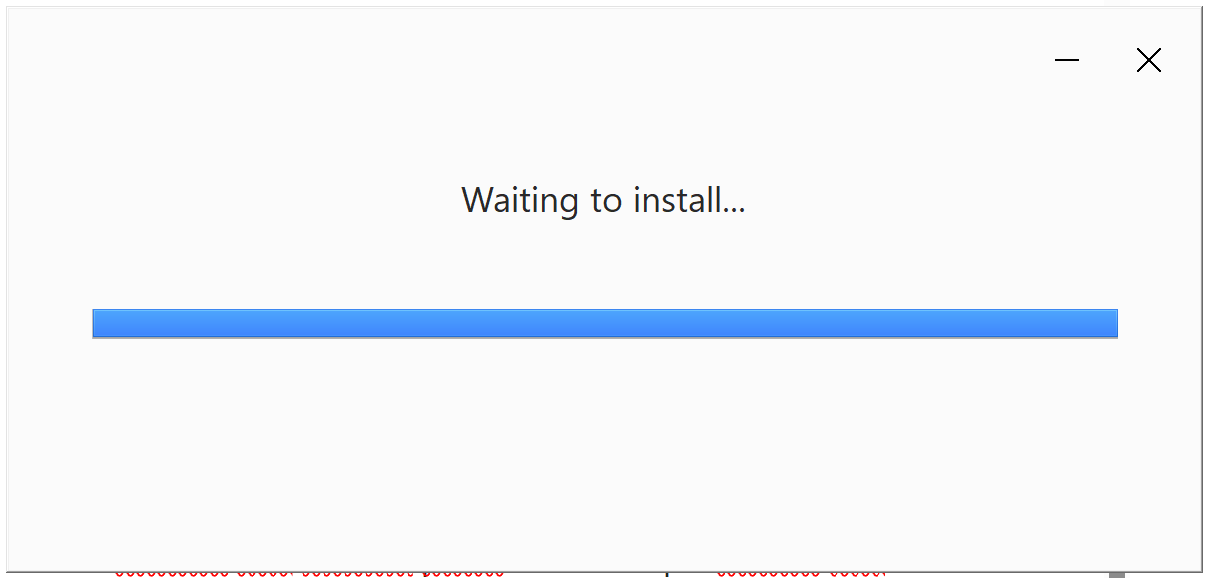 Instal·lació en progrés