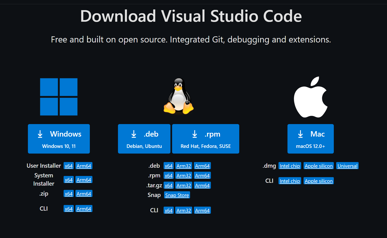 Selecció versió VS Code