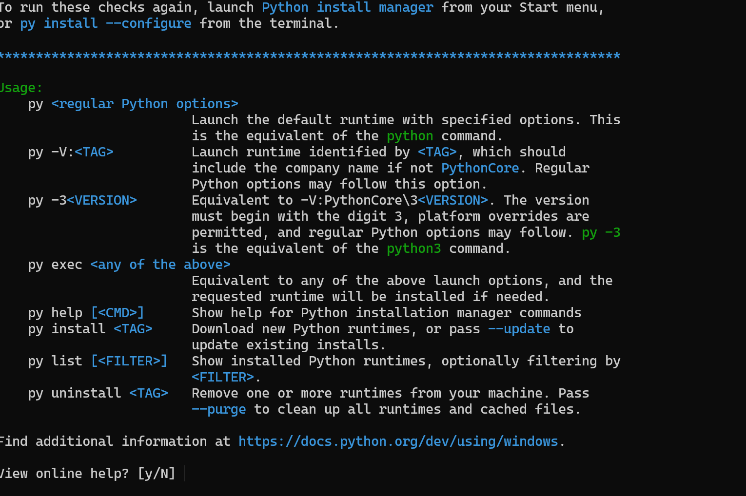 Python instal·lació completada