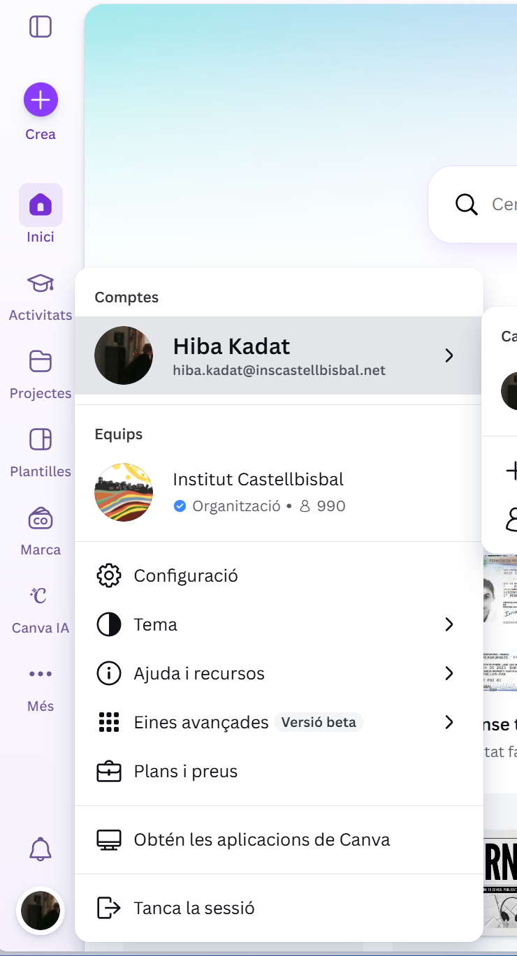 Canva - captura de pantalla