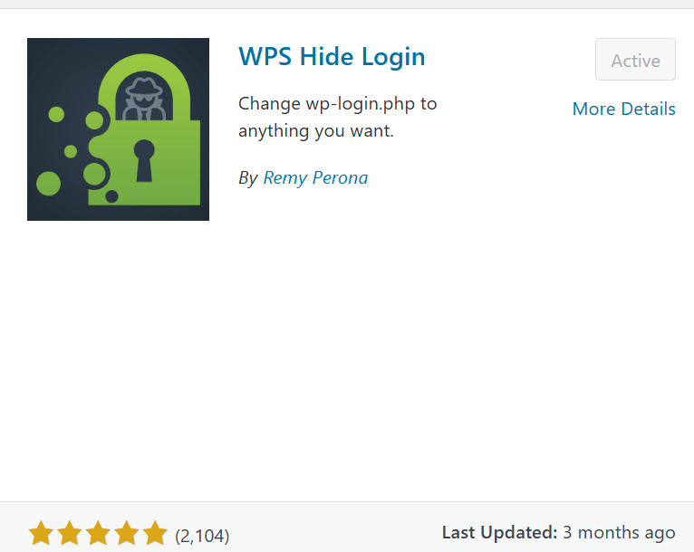 WPS Hide Login plugin