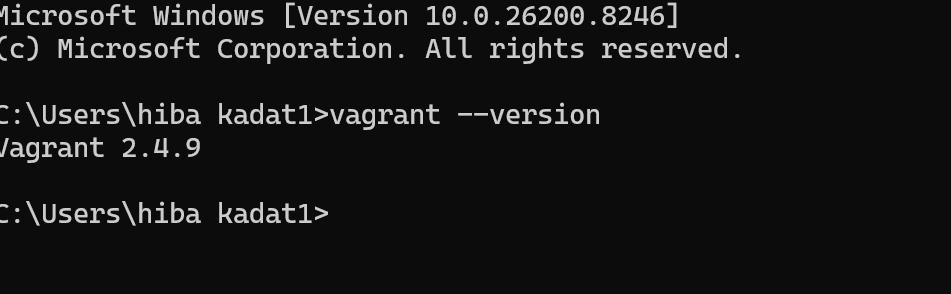 Terminal amb vagrant init i vagrant up