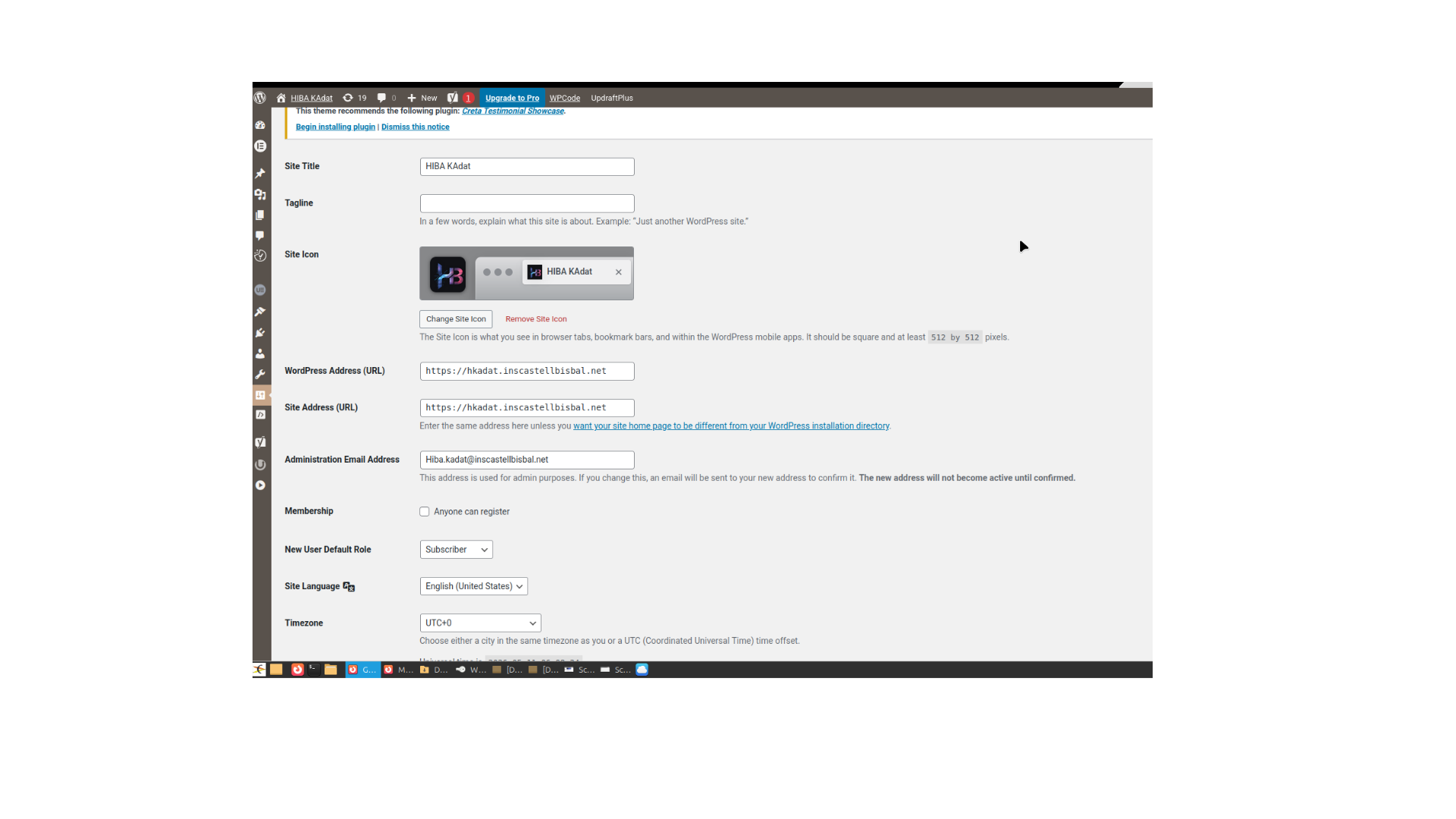 Previsualització del favicon i confirmació dels canvis