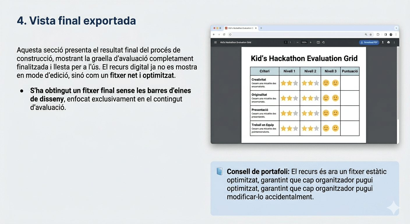 Vista final exportada — PDF o imatge