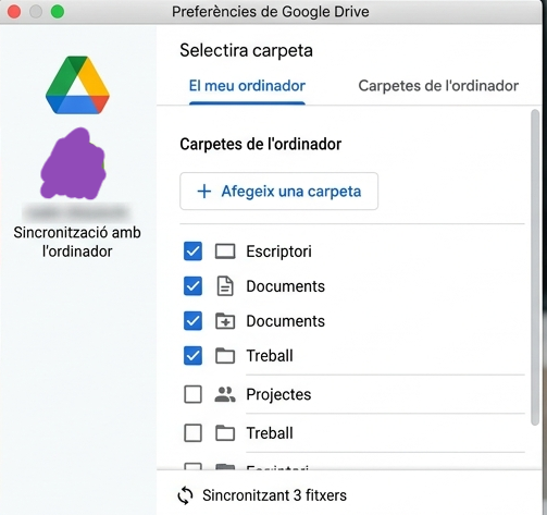 Configuració de Google Drive per a ordinadors