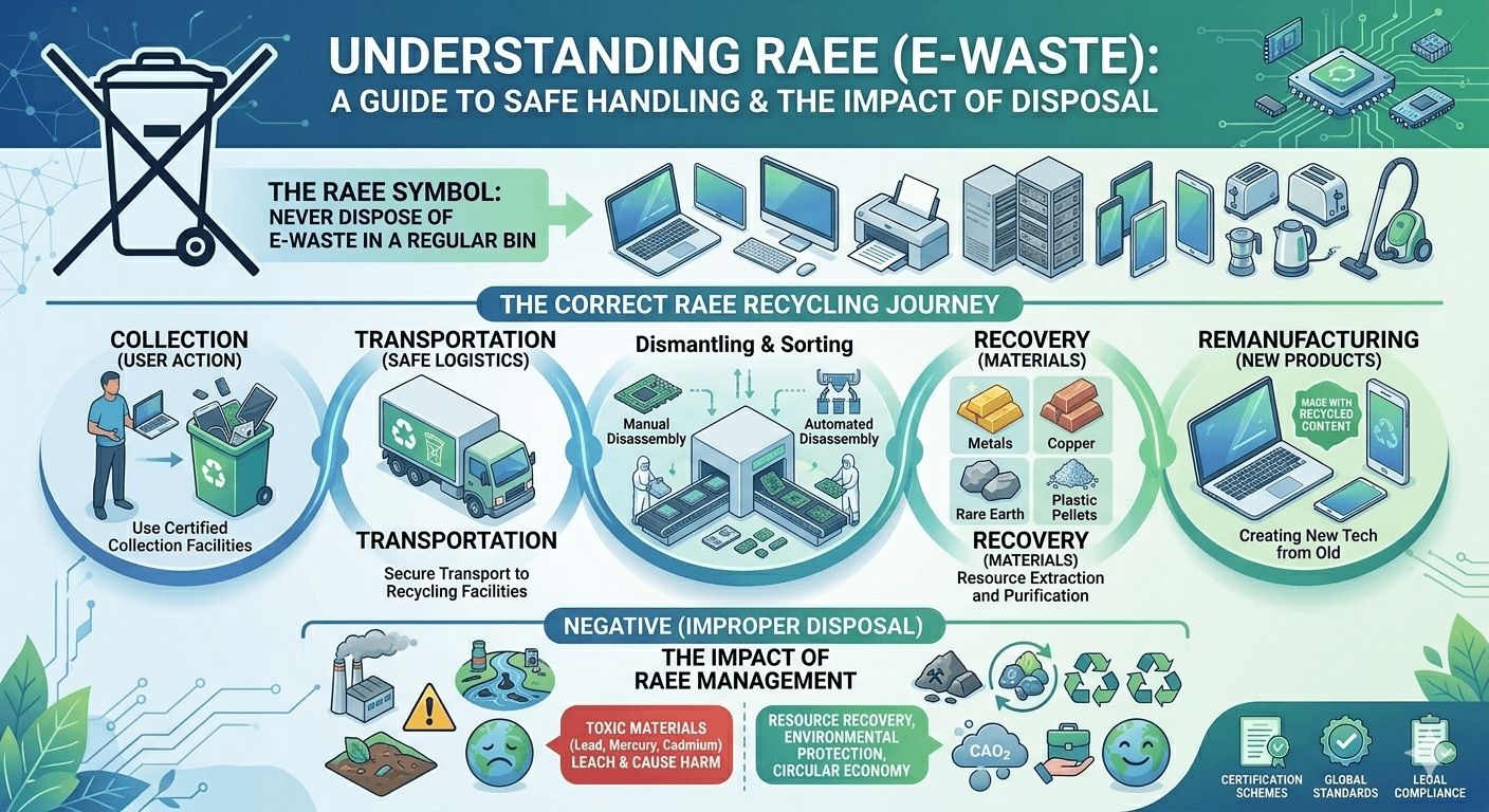 S&iacute;mbol RAEE i reciclatge electr&ograve;nic