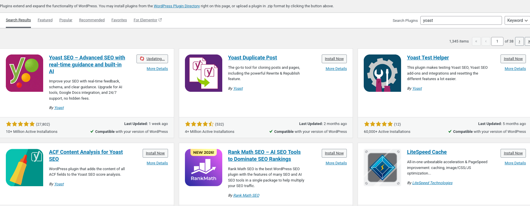 Instal·lació de Yoast SEO a WordPress
