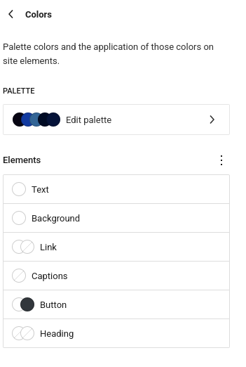 Paleta de colors a l'editor WordPress - vista 1