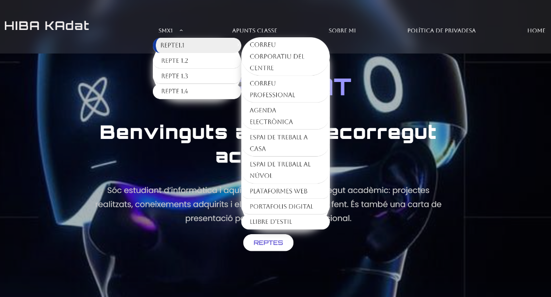 Pas 4 — Configuració dels enllaços i botons de navegació