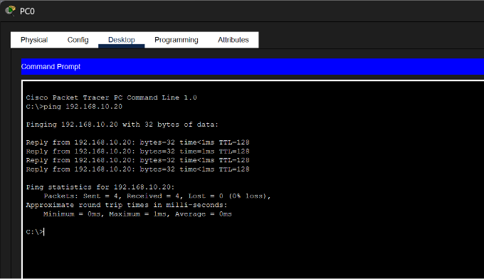 Configuració IP host VLAN 20