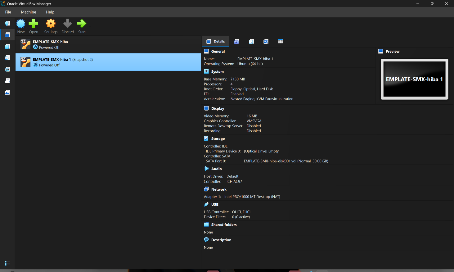 VM original i clon a VirtualBox