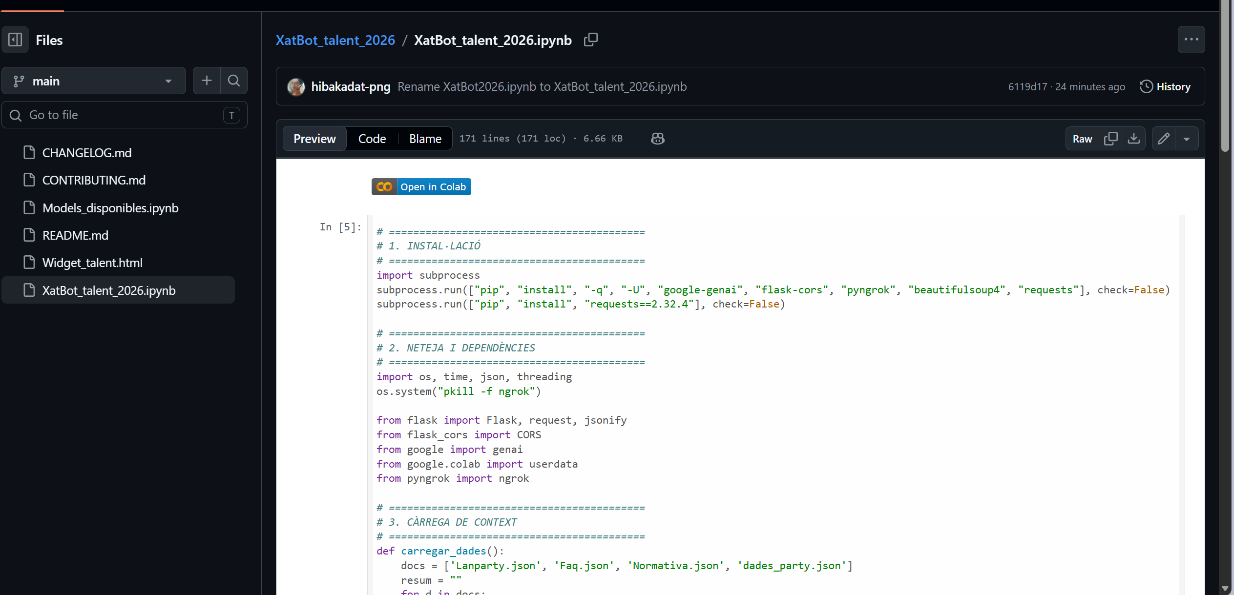 Connexió Google Colab amb GitHub via OAuth