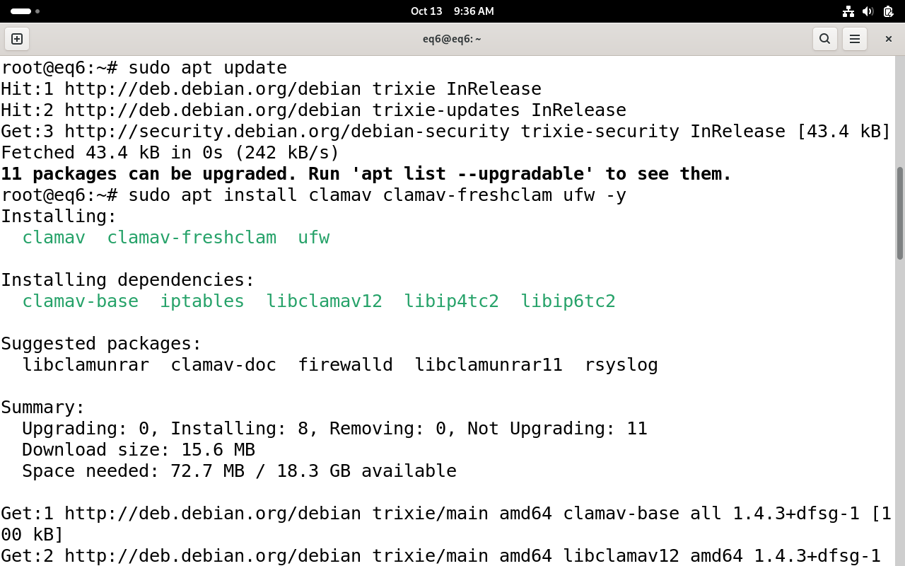 ClamAV Debian