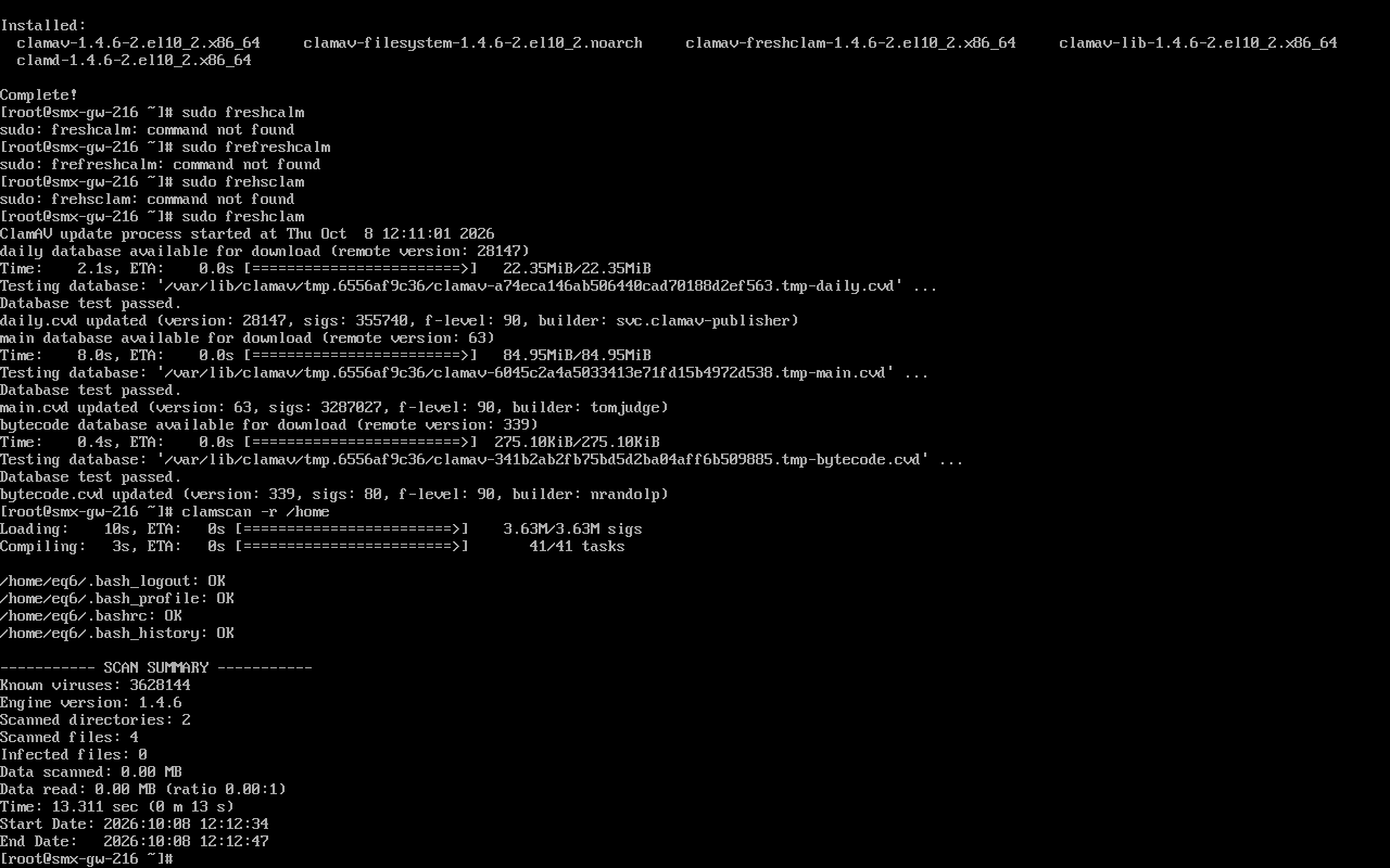 clamscan result