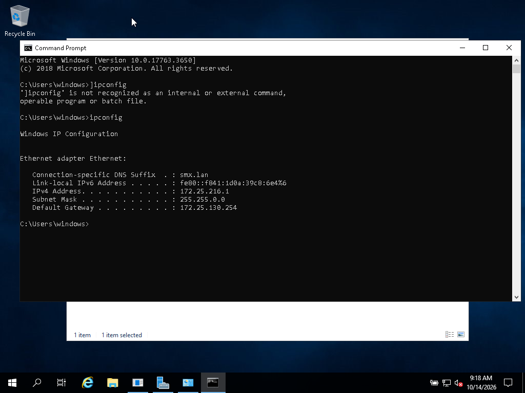 Win10 network 2