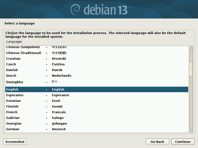 Selecció idioma