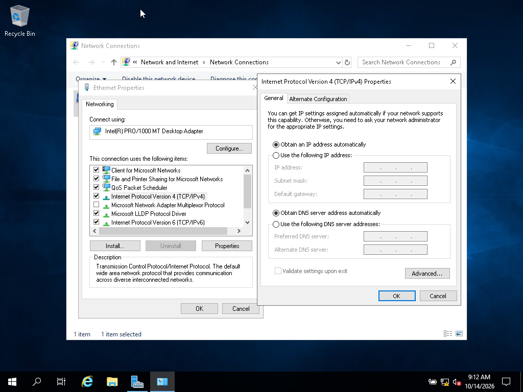 Win10 network