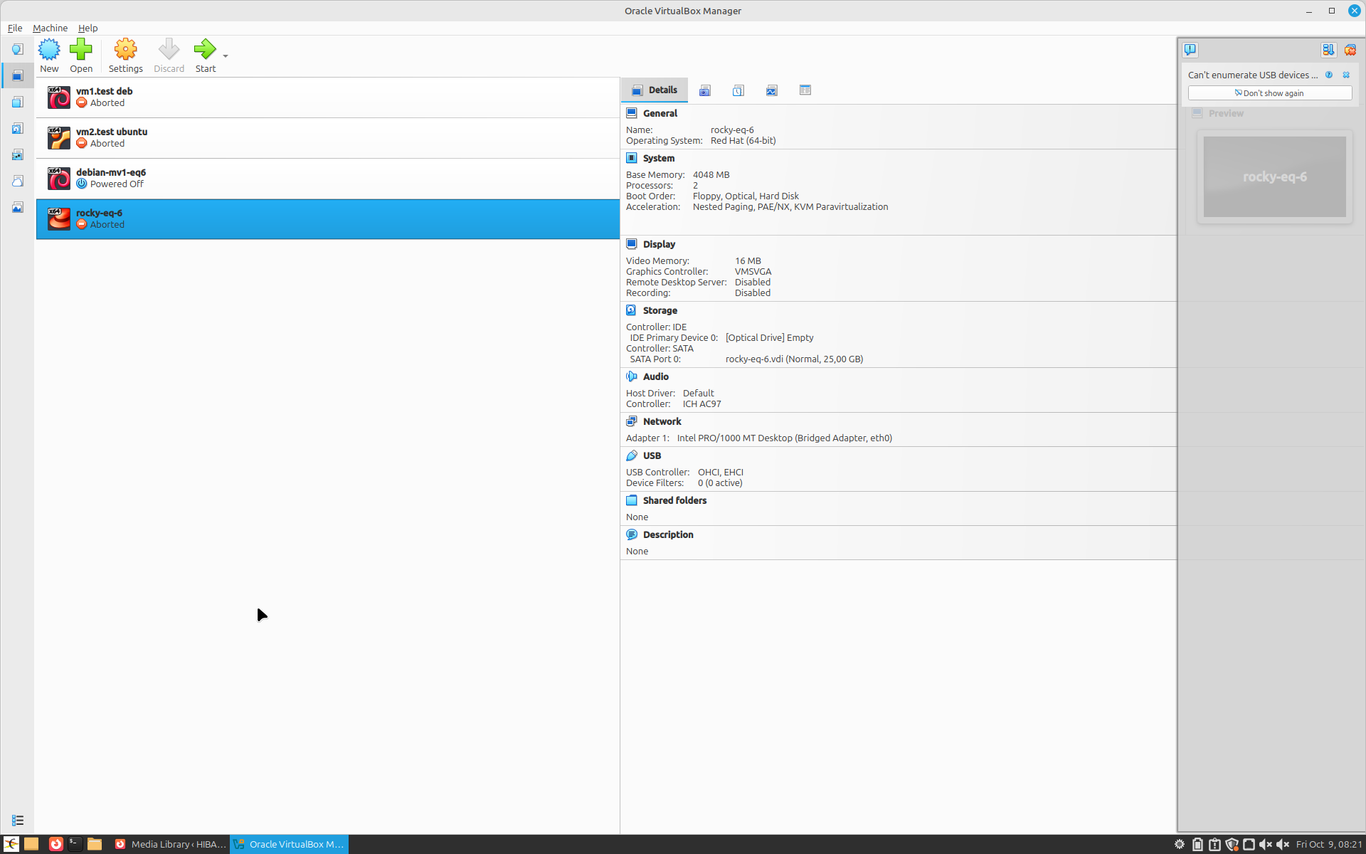 Configuració inicial VM Rocky Linux
