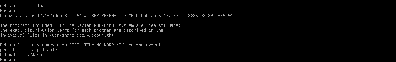 Sudo privileges